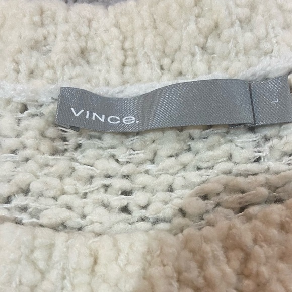 Vince Merino Wool Nubby Knit Sweater in Milk Sz L - Picture 8 of 10